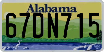 AL license plate 67DN715