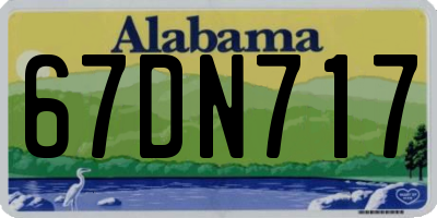 AL license plate 67DN717