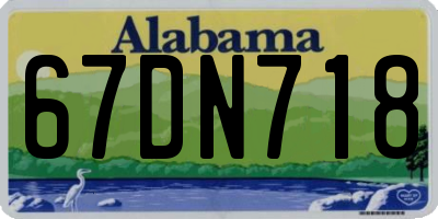 AL license plate 67DN718