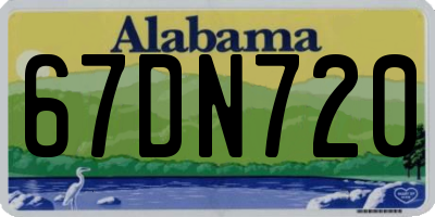AL license plate 67DN720