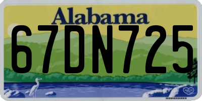 AL license plate 67DN725