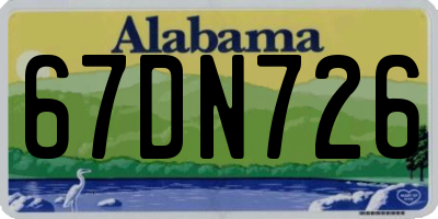 AL license plate 67DN726