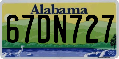 AL license plate 67DN727
