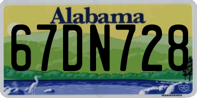 AL license plate 67DN728