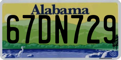 AL license plate 67DN729