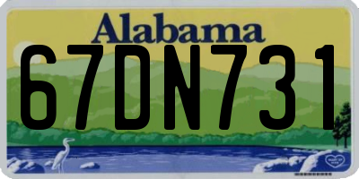 AL license plate 67DN731