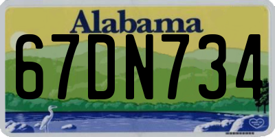 AL license plate 67DN734