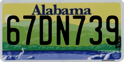 AL license plate 67DN739