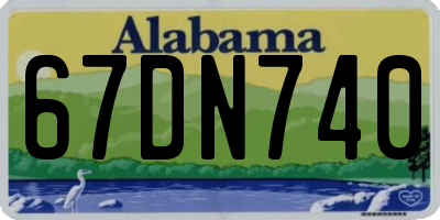 AL license plate 67DN740