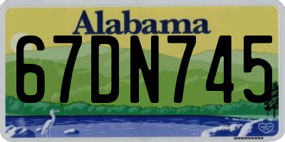AL license plate 67DN745