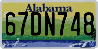 AL license plate 67DN748