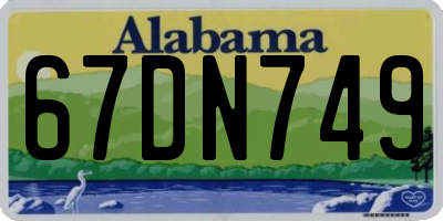 AL license plate 67DN749