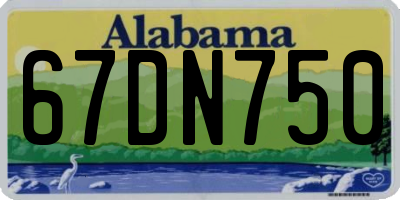 AL license plate 67DN750