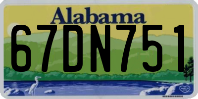 AL license plate 67DN751