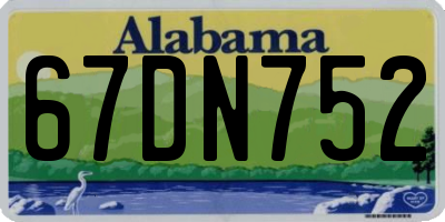 AL license plate 67DN752