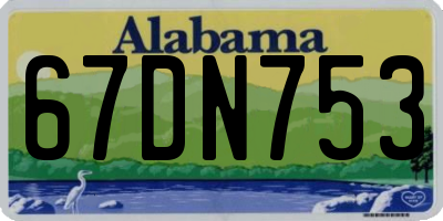 AL license plate 67DN753