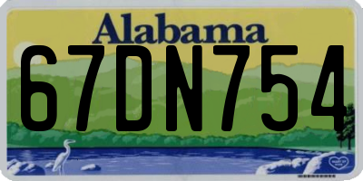 AL license plate 67DN754