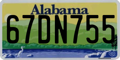 AL license plate 67DN755
