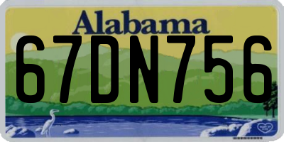 AL license plate 67DN756