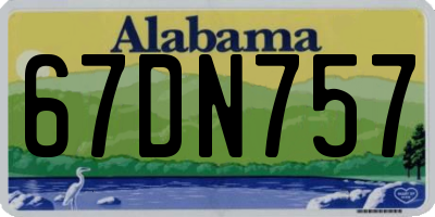 AL license plate 67DN757