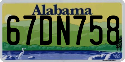 AL license plate 67DN758