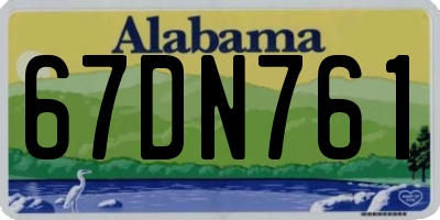 AL license plate 67DN761