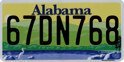 AL license plate 67DN768