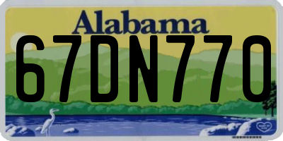 AL license plate 67DN770