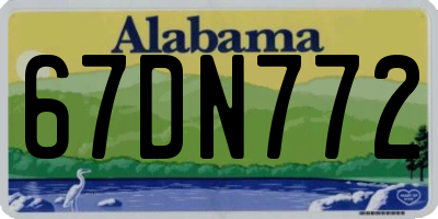 AL license plate 67DN772