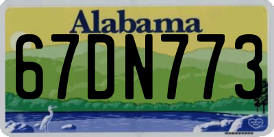AL license plate 67DN773