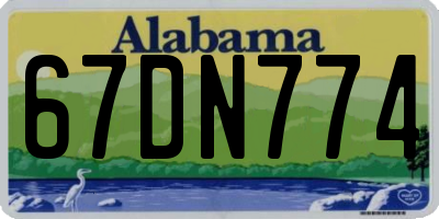 AL license plate 67DN774