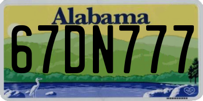 AL license plate 67DN777