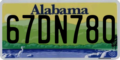 AL license plate 67DN780