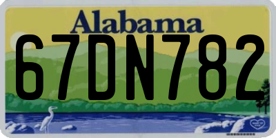 AL license plate 67DN782