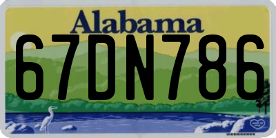 AL license plate 67DN786