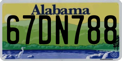 AL license plate 67DN788