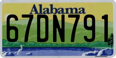 AL license plate 67DN791
