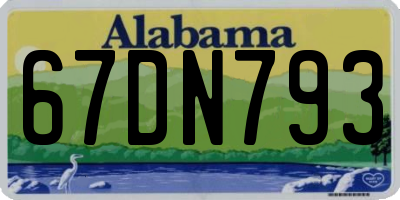 AL license plate 67DN793