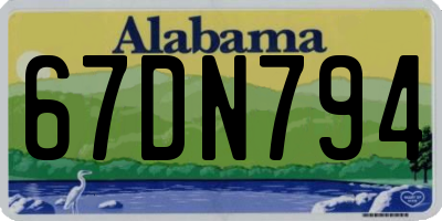 AL license plate 67DN794