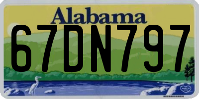 AL license plate 67DN797