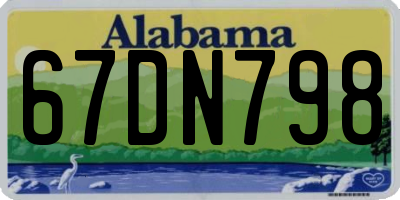 AL license plate 67DN798