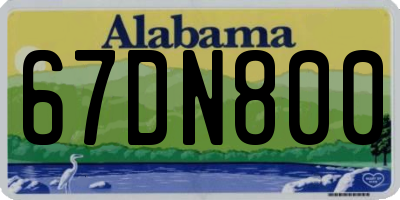 AL license plate 67DN800