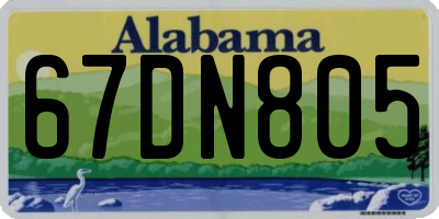 AL license plate 67DN805