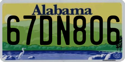 AL license plate 67DN806