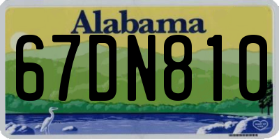 AL license plate 67DN810
