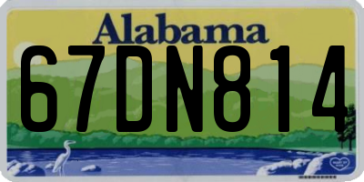AL license plate 67DN814