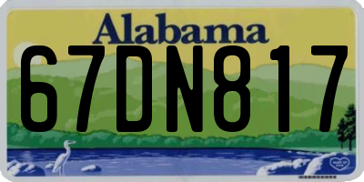 AL license plate 67DN817