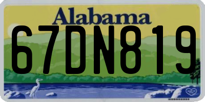 AL license plate 67DN819