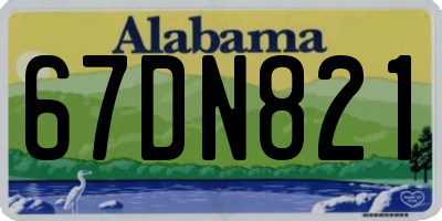 AL license plate 67DN821