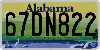 AL license plate 67DN822